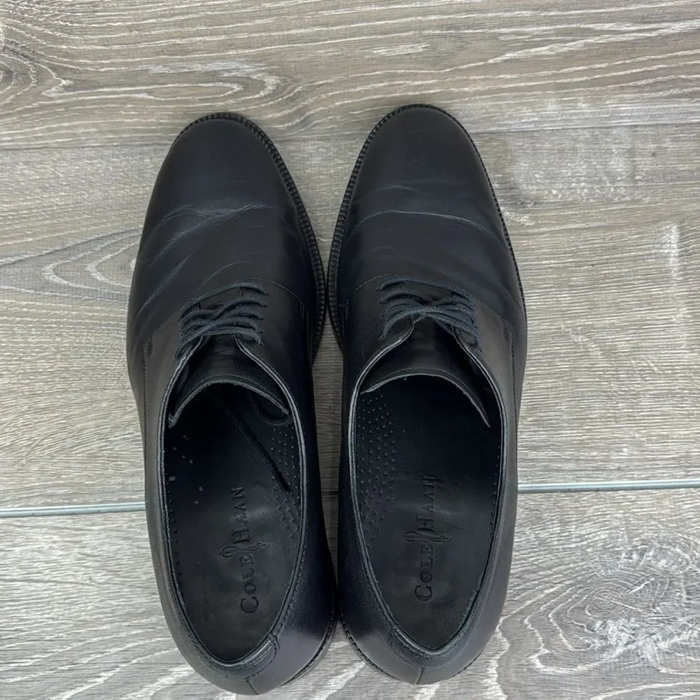 Cole Haan x Nike Air Men’s Sz 10.5M Black Leather Lace Up Classic Oxfords
